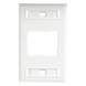 SIEMON CT2-FP-02 - Placa de Pared / 1 Puerto Acoplador / Estándar Británico 85x85mm / Color Blanco | SIERRA STORE