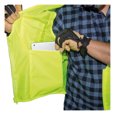 Chaleco de seguridad reflectante / Talla XL / ANSI/ISEA 107-2015 Tipo R Clase 2 / Pecho 44''-50'' (111,8-127 cm) / Amarillo alta | SIERRA STORE