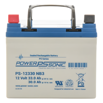 Batería de Respaldo AGM/VRLA / 12V / 33 Ah / Terminales NB3 / 5 Años Vida Útil / Sellada Libre de Mantenimiento | SIERRA STORE