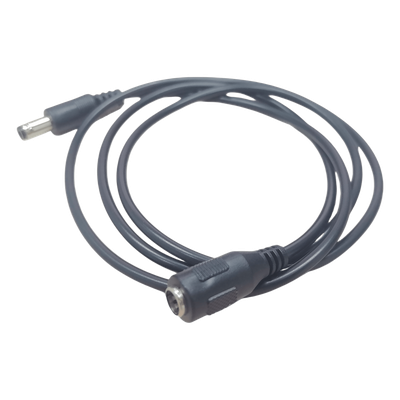 Cable de Alimentación DC / Conector Macho a Hembra 5.5x2.1 mm / 22 AWG / 1 m (3.28 ft) / Polarizado / Forro Negro | SIERRA STORE