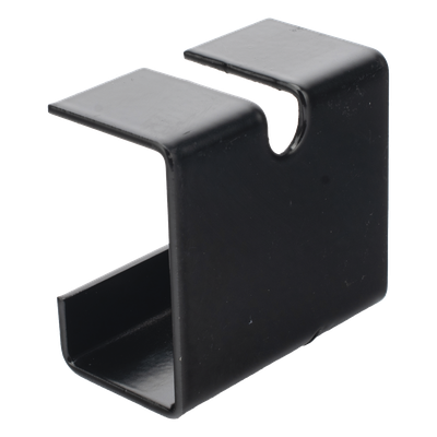 Grapa de Suspensión para Escalera Tubular / 1.5" de Peralte / 12" de Ancho / Acero al Carbón / Recubrimiento Epóxico Negro | SIERRA STORE