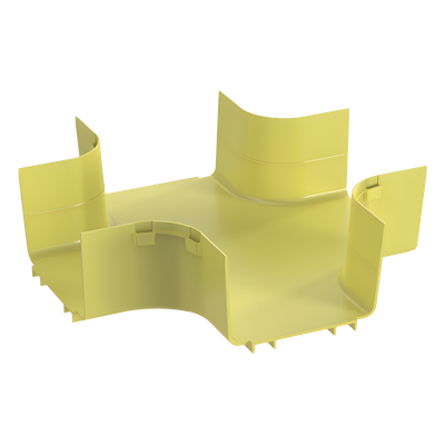 PANDUIT FRFWC6X4LYL - Accesorio de Canalización / 4 Vías Horizontal / Curvatura 90° / Radio 50.8 mm (2 in) / ABS / 368.3 mm (14.4 in) | SIERRA STORE