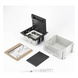 Caja de Suelo / 2 Módulos Dobles K45 / Profundidad Ajustable 70-100 mm (2.76-3.94 in) / Carga 1400 kg / Resistencia Térmica 125 °C / | SIERRA STORE