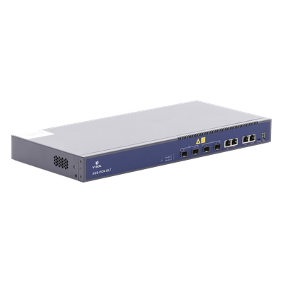 OLT / 2 Puertos XGSPON/GPON / 4 Puertos Uplink RJ45+SFP/SFP+ / 512 ONUs / 20 km / 19" Rack / 1.45 × 0.66 × 0.14 pies | SIERRA STORE