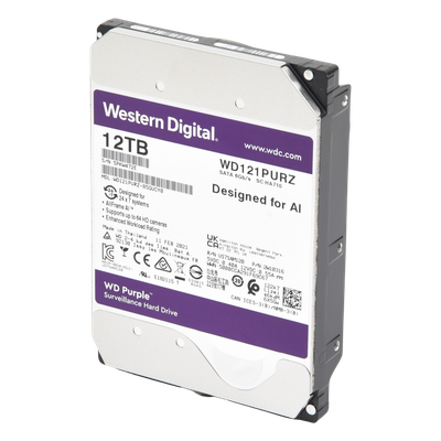 Disco duro WD de 12TB / 7200RPM / Optimizado para Videovigilancia | SIERRA STORE