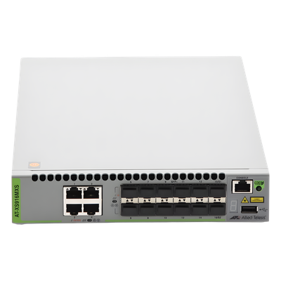 Switch Capa 3 Stackeable / 12 Puertos SFP/SFP+ 10G / 4 Puertos RJ-45 100/1000/10G / 238 Mpps / AlliedWare Plus | SIERRA STORE