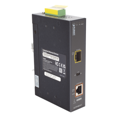 Convertidor de Medios PoE Industrial / SFP 1000BASE-X a RJ45 Gigabit / PoE+ 802.3at 30W / -40 a 75°C / IP30 / 12-48V CC o 24V CA | SIERRA STORE