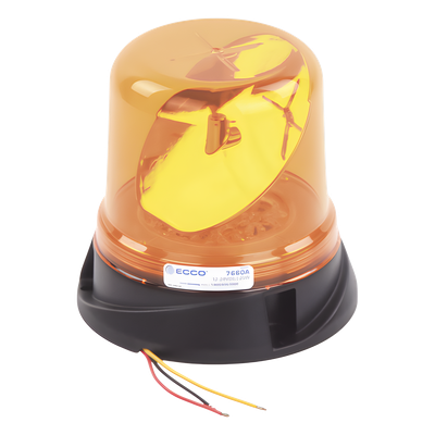 Baliza LED Híbrida Rotativa / Montaje Permanente / Óptica TIR / SAE Clase I / 12-24 VCC / Domo Policarbonato Ámbar | SIERRA STORE