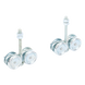 Kit de Carretillas para Puertas Colgantes / 4 Ruedas con Cojinete / Carga 150 lbs (68 kg) / Acero Galvanizado / 2 Unidades | SIERRA STORE