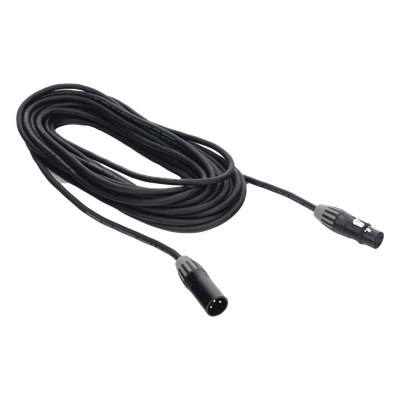 Cable XLR / 3 Polos / Conectores Macho-Hembra / Contactos Dorados 24k / Triple Blindaje / 5 m (16.4 ft) / Nylon Flexible | SIERRA STORE