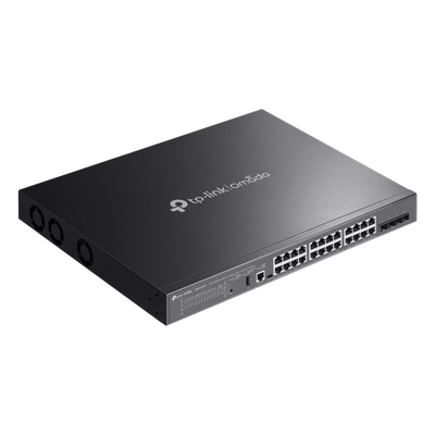 Switch Administrable L3 SDN / 24 Puertos PoE Gigabit / 4 SFP+ 10G / Presupuesto PoE 720W / Ruteo RIP VRRP / Fuente Redundante / 128 | SIERRA STORE