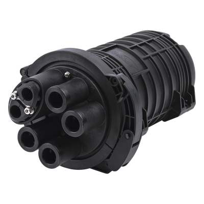Caja de Distribución de Fibra Óptica Vertical Tipo Domo / 48 Empalmes / IP68 / Exterior / 5-14 mm | SIERRA STORE
