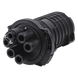 Caja de Distribución de Fibra Óptica Vertical Tipo Domo / 48 Empalmes / IP68 / Exterior / 5-14 mm | SIERRA STORE