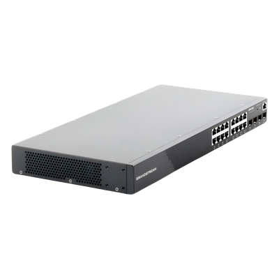 Switch Gigabit Administrable / 16 Puertos RJ45 10/100/1000 Mbps / 4 Puertos SFP Uplink / 40 Gbps Capacidad de Conmutación | SIERRA STORE
