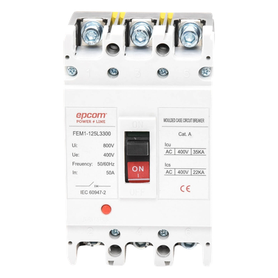 Protector Térmico Trifásico / 50 A / 690 V CA / Capacidad de Ruptura 125 A / Conductores 50 mm / -5°C a +40°C | SIERRA STORE