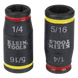 Juego de Dados de Impacto Girados / 3 en 1 / 1/4" y 5/16" / Cambio Rápido / Barras 3" y 5" | SIERRA STORE