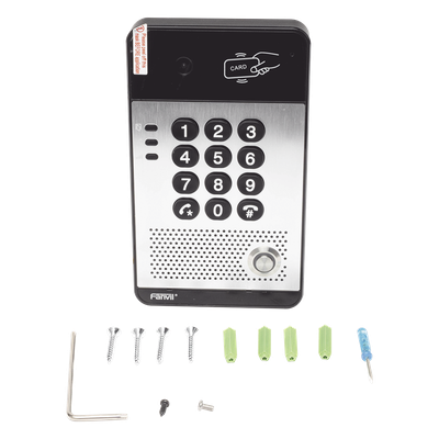 Vídeo Portero IP con 2 líneas SIP, cámara HD, relevador integrado, teclado numérico y lectora de tarjetas RFID para control de acceso | SIERRA STORE