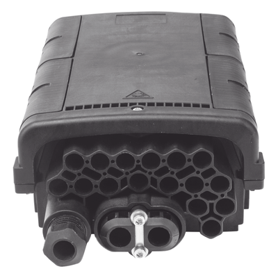 Caja de Distribución de Fibra Óptica / 48 Empalmes / 16 Acopladores SC/APC / IP68 / Enterrado Directo / 3 Entradas / 16 Salidas | SIERRA STORE