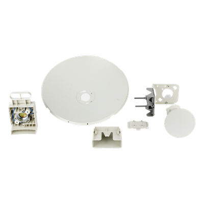 Antena direccional tipo plato / 25 dBi / 5.150-7.125 GHz / MIMO 2X2 dual-pol / IP67 / 7° haz / Acero con pintura en polvo | SIERRA STORE