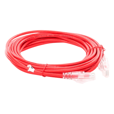 LINKEDPRO BY EPCOM LP-UT6A-500-RD-28 - Cable de Parcheo Slim UTP Cat6A / 5 m (16.40 ft) / 28 AWG / RJ45 / Rojo | SIERRA STORE