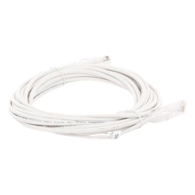 LINKEDPRO BY EPCOM LP-UT6A-500-WH-28 - Cable de Parcheo Slim UTP Cat6A / 5 m (16.40 ft) / 28 AWG / Blanco / RJ45 | SIERRA STORE