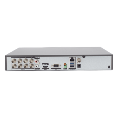 HIKVISION IDS-7208HUHI-M1/XT - DVR Pentahíbrido / 16 Canales (8 TURBOHD + 8 IP) / 8 Megapixel (4K) / Audio Bidireccional Coaxitron / | SIERRA STORE
