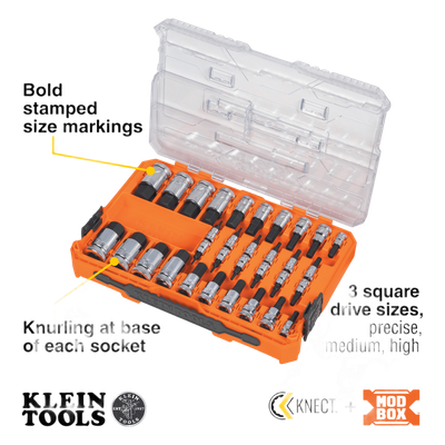 Juego de Dados / 13 Piezas / SAE-Métrico-Hex-Torx® / 3 Conducciones 1/4-3/8-1/2 Pulgada / Acabado Moleteado / Marcado en Relieve | SIERRA STORE