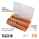 Juego de Dados / 13 Piezas / SAE-Métrico-Hex-Torx® / 3 Conducciones 1/4-3/8-1/2 Pulgada / Acabado Moleteado / Marcado en Relieve | SIERRA STORE