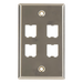 PANDUIT CFP4SY - Placa de Pared Vertical / Acero Inoxidable Grado 304 / 4 Puertos Mini-Com / 2.74 x 4.5 pulgadas | SIERRA STORE