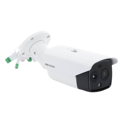 HIKVISION DS-2TD2628-7/QA - Cámara Bala IP Dual / Térmica 256 x 192 / Óptica 4 Megapixel / IR 30 m (98.4 ft) / PoE / Termométrica / | SIERRA STORE