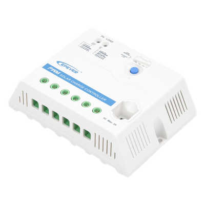 Controlador Solar PWM / 12/24 VDC Auto / 30 A Carga-Descarga / USB 5V 2A / Positivo Común / IP20 | SIERRA STORE
