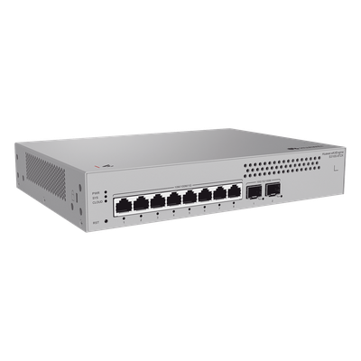 Switch de Acceso Administrable Capa 2+ / 8 Puertos Gigabit / 2 Puertos 10GE SFP+ Uplink / 56 Gbps / 42 Mpps | SIERRA STORE