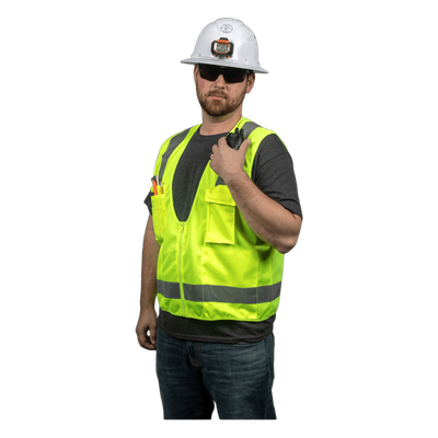 Chaleco de seguridad reflectante / Talla XL / ANSI/ISEA 107-2015 Tipo R Clase 2 / Pecho 44''-50'' (111,8-127 cm) / Amarillo alta | SIERRA STORE