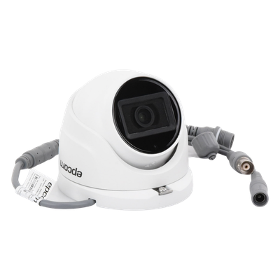 Cámara Turret TURBOHD / 5 Megapixel / Lente 2.8 mm / Ángulo 85.5° / IR 30 m (98.4 ft) / IP67 / 4 Tecnologías / Audio por Coaxitron | SIERRA STORE