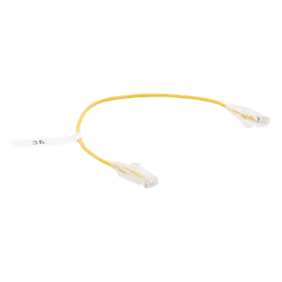 LINKEDPRO BY EPCOM LP-UT6-030-YE28 - Cable de Parcheo Slim UTP Cat6 / 30 cm (0.98 ft) / 28 AWG / Amarillo / 10 Gbps | SIERRA STORE