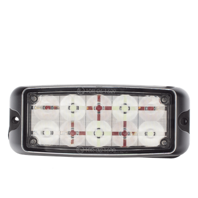 Luz LED de Advertencia / 10 LED de Alta Intensidad / Rojo/Azul / Montaje Superficial / 12-24 VDC / SAE Clase I / IP Resistente al Agua | SIERRA STORE