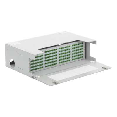 Distribuidor de Fibra Óptica / 144 Empalmes / 144 Acopladores SC/APC / 144 Pigtails SC/APC / 19" / 5 UR / 260 mm (10.2") Profundidad | SIERRA STORE