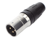 Conector XLR Macho / 3 Núcleos / Acero Inoxidable / Contactos Oro / 20 A / 250 V CA / Identificación por Color | SIERRA STORE