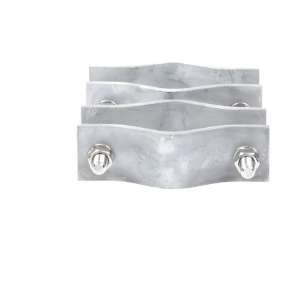 Juego de Abrazaderas Dobles / Mástiles 3.8 a 8.9 cm (1.5 a 3.5 in) / Separación 12 cm (4.75 in) / Acero Galvanizado / Torres Cuadradas | SIERRA STORE