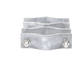 Juego de Abrazaderas Dobles / Mástiles 3.8 a 8.9 cm (1.5 a 3.5 in) / Separación 12 cm (4.75 in) / Acero Galvanizado / Torres Cuadradas | SIERRA STORE