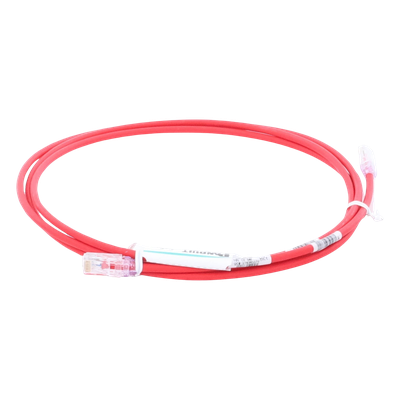 PANDUIT UTP28X7RD - Cable de Parcheo UTP / Cat6A / 28AWG / CM-LSZH / 2.13 m (7 ft) / Rojo | SIERRA STORE