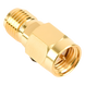 Adaptador en Línea / SMA Macho a SMA Hembra Inverso / Cuerpo Bronce Oro / Contacto Oro / Aislante Teflón | SIERRA STORE