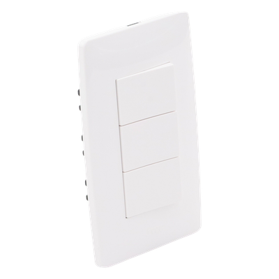 Apagador Triple Sencillo de 10 A/ 127 V CA ~ 60 Hz / Color Blanco. | SIERRA STORE