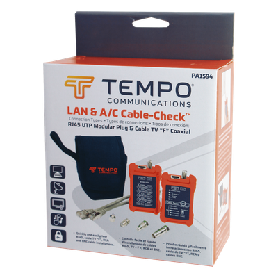 Tester de Cables / LAN 8 Hilos / Coaxial / Mapeo de Pines / 300 m / 900 pies / RJ45 / RJ11 | SIERRA STORE