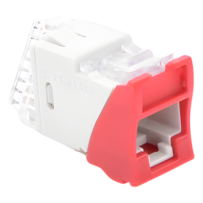 SIEMON U5-H03NS - Jack / Cat5e UTP / Montaje Híbrido Plano o Angulado / Color Rojo / Punch Down 110 / -10 a 60°C | SIERRA STORE