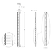 Organizador Vertical de Cables Rack / 48 UR / Acero Negro / Sección 95x208 mm / Capacidad 726 Cables / Fijación Flecha 1.75 pulg | SIERRA STORE