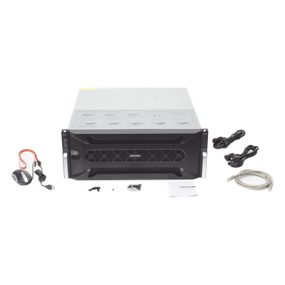HIKVISION DS-96256NI-I24 - NVR 12 Megapixel (4K) / 256 canales IP / 24 Bahías de Disco Duro / 4 Puertos de Red / Soporta RAID con Hot | SIERRA STORE