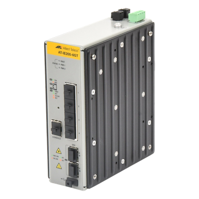 Switch Industrial Administrable Capa 2 / 4 Puertos Gigabit + 2 SFP / 8.93 Mpps / -40°C a 75°C / 12-48 VDC / 1.8 x 6.3 x 5.3 in | SIERRA STORE