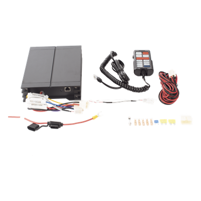 Sirena Vehicular / 100W / 115 dB / Control Unimando / 3 Salidas Auxiliares / Micrófono / Interconexión a Radio | SIERRA STORE