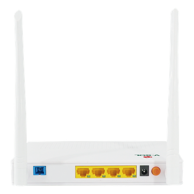 ONU Dual G/EPON / Wi-Fi 2.4 GHz / 4 Puertos LAN Gigabit / 2 Antenas 5 dBi / Gestión Remota / Consumo 10W | SIERRA STORE